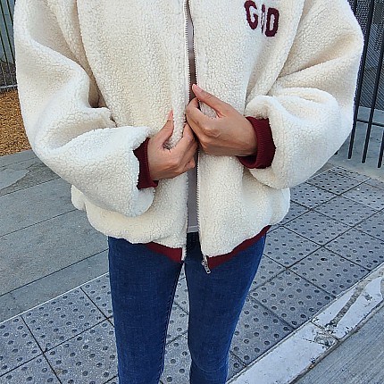 TEDDY FLEECE ZIP UP JACKET