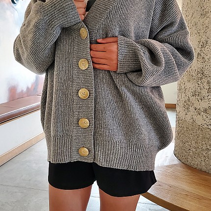 KNIT CARDIGAN WITH BUTTON