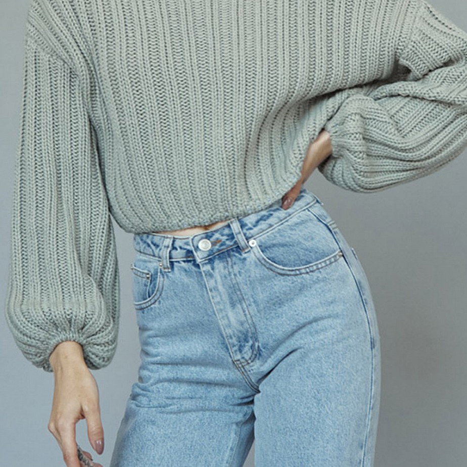 Blooming Sage Cropped Sweater